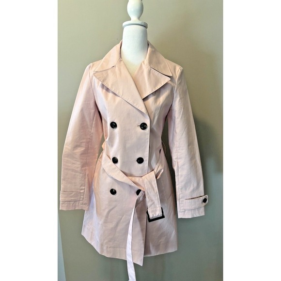 Banana Republic Women's Belted Trench Coat Pink Size Small - Picture 2 of 5
